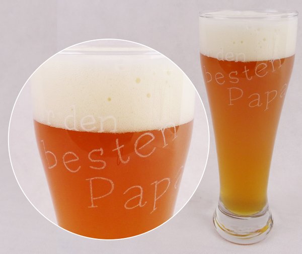 Weizenglas Bierglas mit Wunschgravur BESTER PAPA Vatertag